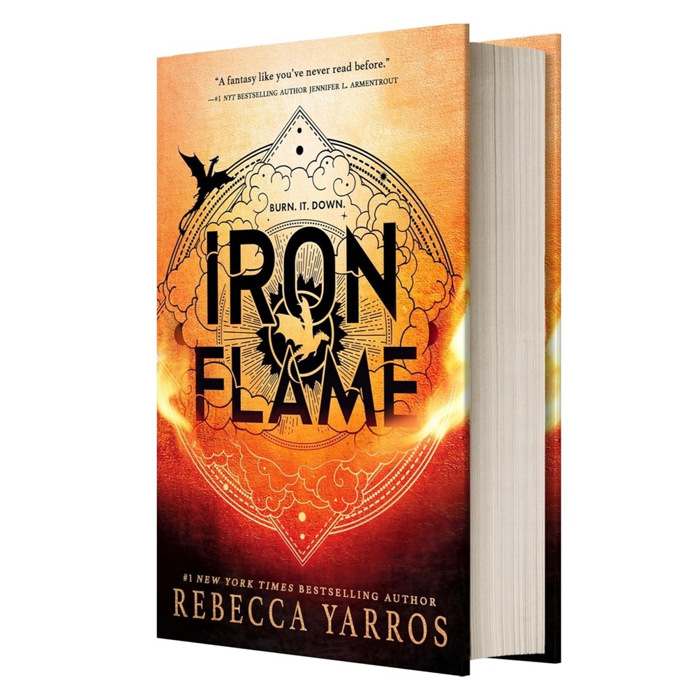 Iron Flame First Edition by Rebecca Yarros - Sprayed Edges Exclusive Sticker